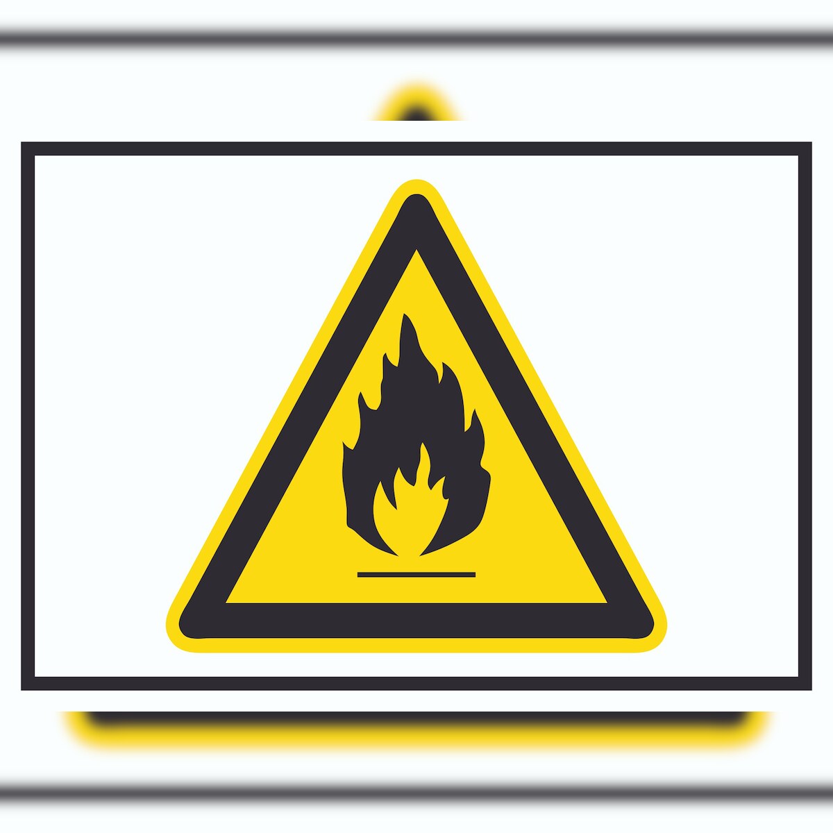 HB-Druck Vorsicht Feuergefährliche Stoffe Symbol Schild A0 (841x1189mm) Image