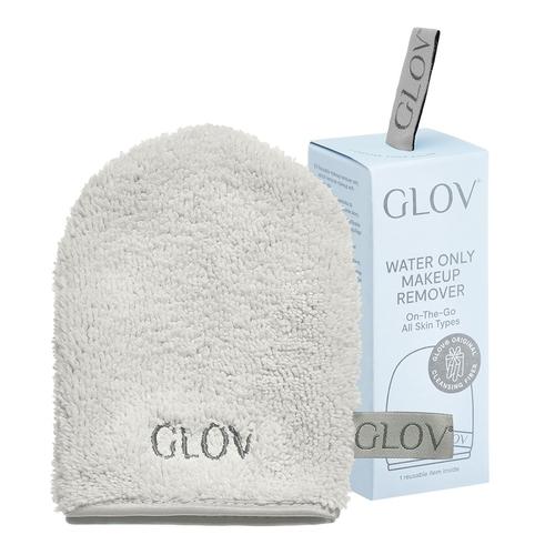 GLOV - On The Go Silver Stone - Mehrweg Mikrofaserhandschuh zur Gesichtsreinigung und zum Abschminken nur mit Wasser Gesichtsreinigungstools Silber