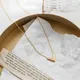 YUN RUO-Collier pendentif lettre V pour femme plaqué or JO18 carats acier au titane bijoux
