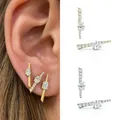 CRMYA-Boucles d'oreilles en zircon cubique plaqué or pour femme Boucles d'oreilles uniques Boho