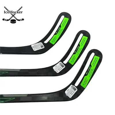 Bâtons de hockey sur glace en fibre de carbone vierge 2 lames à trous écharpe ruban adhésif
