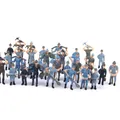Figurines de personnes peintes échelle 1:42 50 pièces maquette mixte train travailleur