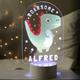 Personalised Dinosaur LED Colour Changing Night Light