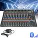 Mixing Console Bluetooth USB Live Studio Audio Sound Mixer Board 16 Channel LCD