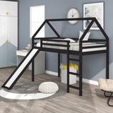 Stylish Twin Size Loft Bed with Slide