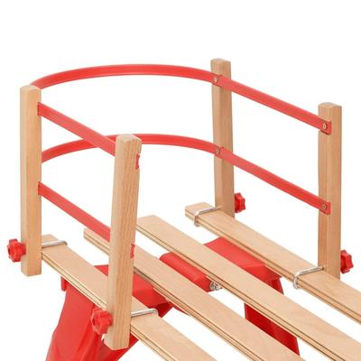 vidaXL Backrest for Snow Sledge Removable Backrest for Toboggan Wooden Sledge - 38.8