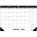 TOWWI Monthly Desk Pad Calendar Desk/Wall Calendar for Daily Schedule Planner 16. inches (Black)