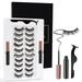 Cosprof Magnetic Eyelashes Kit Magnetic Lashes Natural Look 3D Reusable Magnetic Eyelashes with Eyeliner False Eyelashes with 2 Tubes of Eyeliner & Tweezers Easy to Use