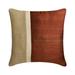 The HomeCentric Decorative Rust 12 x12 (30x30 cm) Throw Pillows Silk & Linen Patchwork & Colorblock Throw Pillows For Couch Solid Color Pattern Modern Style - Rust Silkastic