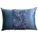 Blue Lumbar Pillow Cover 12x26 inch (30x65 cm) Lumbar Pillow Cover Textured Ribbon Lumbar Pillow Cover Silk Lumbar Pillow Cover Striped Modern Lumbar Pillow - Blue Love