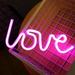 Love Neon Sign USB Charging or Battery Neon Signs for Bedroom Wall Decor Neon Wall Signs for Girls Love LED Neon Lights for Christmas Gift Party Wedding Kids Room Living Room Decor