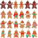 Christmas Tree Decorations and Ornaments Set - Gingerbread Man Decorations Gingerbread House Ornament 24 Pack for Christmas Tree Wreath Christmas Decorations Indoors Home