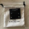 Coach Jewelry | Coach Signature C Stud Earring Set/2 Pairs Brand New | Color: Tan | Size: Os