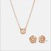 Coach Jewelry | Coach Women's Signature Stone Tea Necklace And Earrings Set | Color: Gold | Size: Os