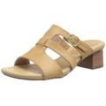 Clarks Damen Desirae Palm Sandale mit Absatz, Light Tan Lea, 40 EU