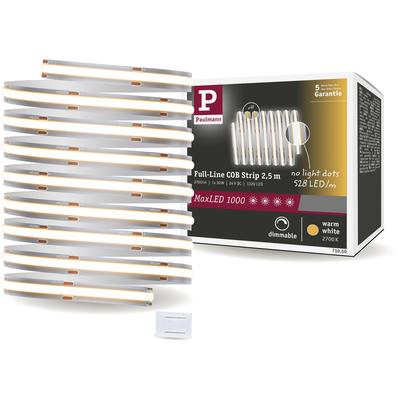 PAULMANN LED-Streifen "MaxLED 1000 Full-Line COB Einzelstripe 2,5m Warmweiß 30W 2700lm 2700K", silber (silberfarben), Dioden 1320 St. Flammen, Gesamtlänge 2,5m, Lichterketten Image