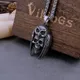 Collier Vintage crâne de hibou pour hommes pendentif de motard fait à la main Animal néo-gothique