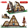 Blocs de construction de Villa en bois Mini ville de LOZ 1037 pièces maison d'amis briques