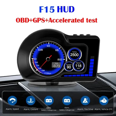 Jauge électronique intelligente HUD F15 OBD2 GPS compteur de vitesse de voiture accessoires