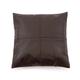 Coussin en cuir marron 40x40