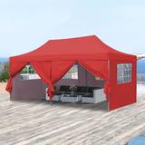Zenova 10'x20' Pop up Canopy Tents with 6 Sidewalls Portable Folding Outdoor Gazebo Tent for Wedding Party