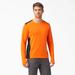 Dickies Men's Temp-Iq® 365 Long Sleeve Pocket T-Shirt - Neon Orange Size S (SL620)