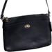 Coach Bags | Coach Purse Navy Blue With Gold Trim. Front Pocket Inside Pocket. Adj. Strap | Color: Blue | Size: Os