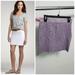 J. Crew Skirts | Euc! J.Crew Y2k Fan Eyelet Lace Gray Cotton Mini Skirt 12923 Size 2 | Color: Gray | Size: 2