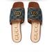 Gucci Shoes | Gucci Women's Gg Slide Sandal | Color: Blue/Brown | Size: 6.5