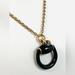 Gucci Jewelry | Gucci 18kt (750) Gold Contemporary Onyx Gold Horse Bit 22" Necklace | Color: Black/Gold | Size: Necklace Is 22”