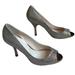 Nine West Shoes | Nine West Silver Glitter Peep-Toe 4” Stiletto Heels Pumps Size 9 | Color: Gold/Silver | Size: 9