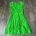 J. Crew Dresses | J. Crew Crepe Flounce Green Ruffle Faux Wrap Dress | Color: Green | Size: 6