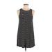 Forever 21 Casual Dress - Shift Crew Neck Sleeveless: Black Print Dresses - Women's Size Medium