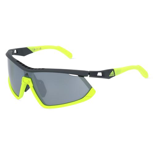Adidas SP0055 Unisex-Sonnenbrille Vollrand Monoscheibe Kunststoff-Gestell, grau