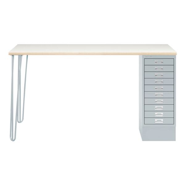 Bisley Schreibtisch »MultiRange« Plywood Platte mit 10 Schubladen grau, 140x74x60 cm Image