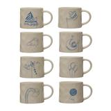 Stoneware Mug with Wax Relief Illustration and Secret Image on Bottom - 5.9"L x 4.3"W x 3.5"H