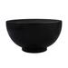 30 Inch Modern Art Coffee Table, Round Drum Shape, Solid Mango Wood, Matte Black