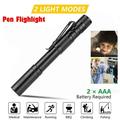 Mini Bright Pencil Shaped Small Flashlight Double Light Source Pencil Shaped Light Yellow White Light Small Flashlight With Pen Clip Mini Bright Pencil Flashlight