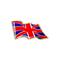 Sticker Adesivo 3d 4r, Bandiera Al Vento Inghilterra