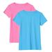 Crewneck 2PCS Womens Of Short Pack Stretch T-Shirt Sleeve 2 Women s T-Shirts T Pack Womens Oversized Tee Shirts Yoga Shirts Women Shirt Pack for Women Womens Compression Shirts Light Long Sleeve Dry