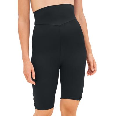 Plus Size Women's Mesh Accent High Waist Bike Short by Woman Within in Black (Size 16)