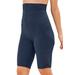 Plus Size Women's Mesh Accent High Waist Bike Short by Woman Within in Navy (Size 32)