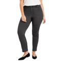 Plus Size Women's Curvie Fit Straight-Leg Jeans by June+Vie in Grey Denim (Size 12 W)