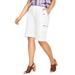 Plus Size Women's Cargo Shorts by Roaman's in White (Size 42 W)