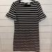 J. Crew Dresses | J.Crew | Black And White Striped Dress With Flounce Sleeve | S | Color: Black/White | Size: S
