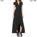 Michael Kors Dresses | Michael Kors Cap Sleeve Black Maxi High Low Hem | Color: Black | Size: 4