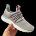 Adidas Shoes | Adidas Big Girls Sneakers Size 7 Gray Pink Lightweight & Comfy Running Shoes | Color: Gray/Pink | Size: 7g