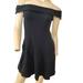 Free People Dresses | Free People Beach- Corrine Blk Ribbed Off The Shoulder Mini Dress W/ Pockets- S | Color: Black | Size: S