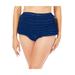 Plus Size Women's Nylon Mesh Rumba Boyshort by Amoureuse in Evening Blue (Size 12)