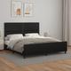 vidaXL Cadre de lit avec tête de lit Noir 160x200 cm Similicuir